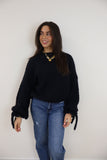 Julisa Ruffle Sweater Navy