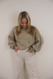 Julisa Ruffle Sweater Beige