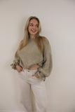 Julisa Ruffle Sweater Beige