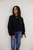 Julisa Ruffle Sweater Navy