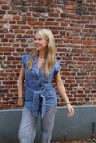 Hearts Gilet Denim Blue