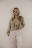 Julisa Ruffle Sweater Beige