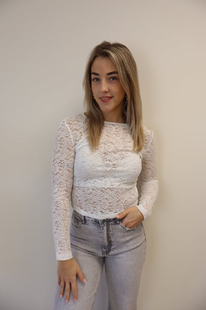 Milou Lace Top White | 4792